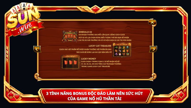 3 Tính Năng Bonus Độc Đáo Làm Nên Sức Hút Của Game nổ hũ thần tÀI