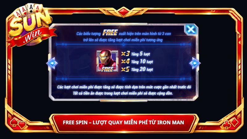 Free Spin – Lượt Quay Miễn Phí Từ Iron Man