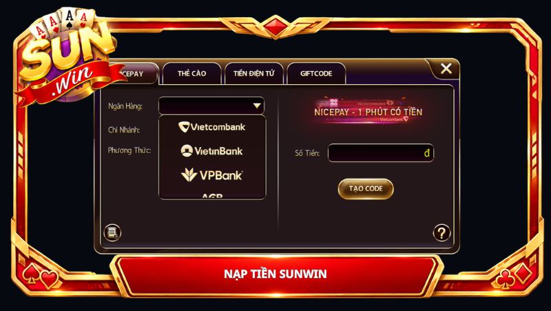 Nạp tiền Sunwin
